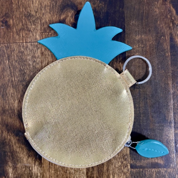 Pineapple Keychain Mini Coin Purse Zip - Picture 2 of 5